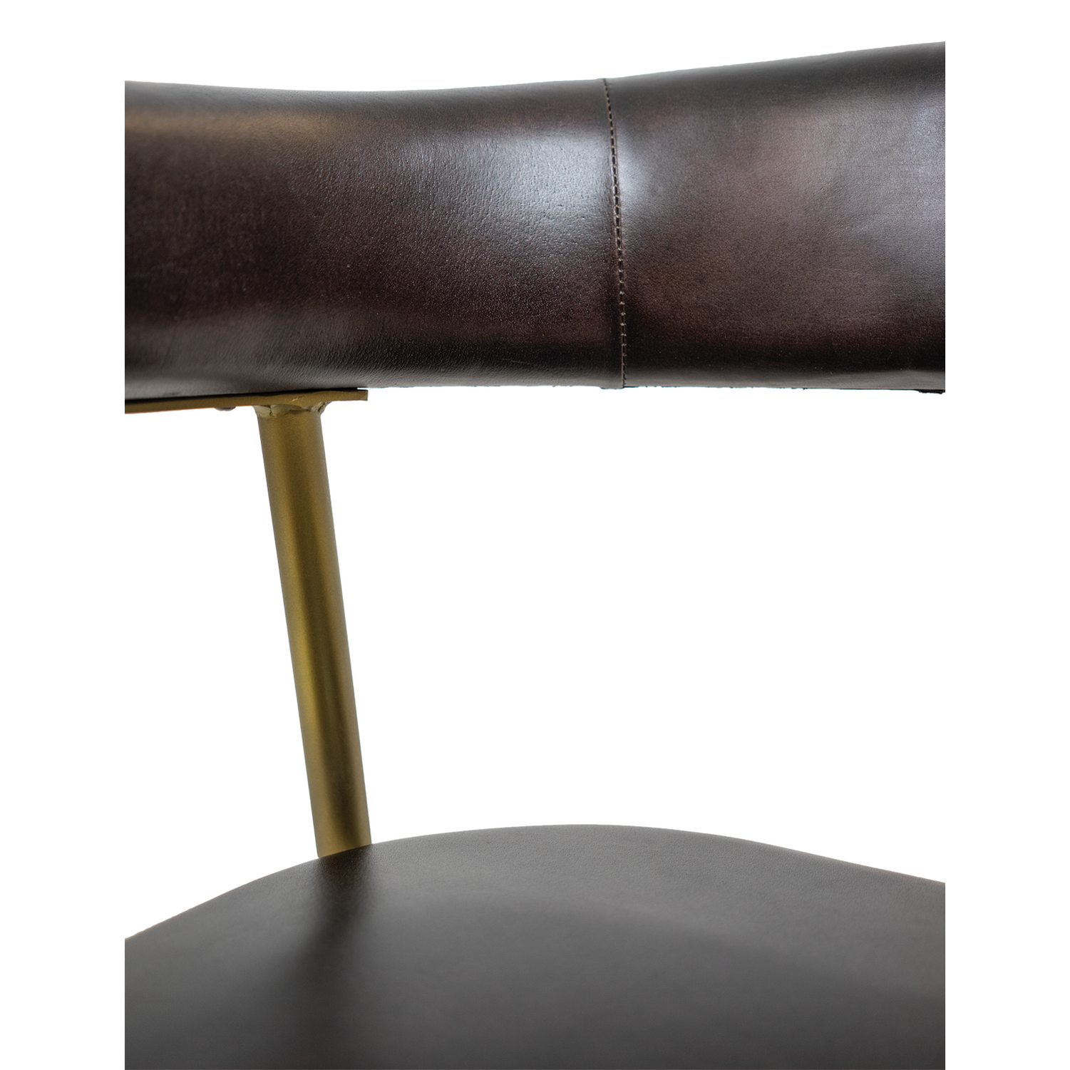 ATRIA DINING CHAIR Genuine Leather Seating - Brown