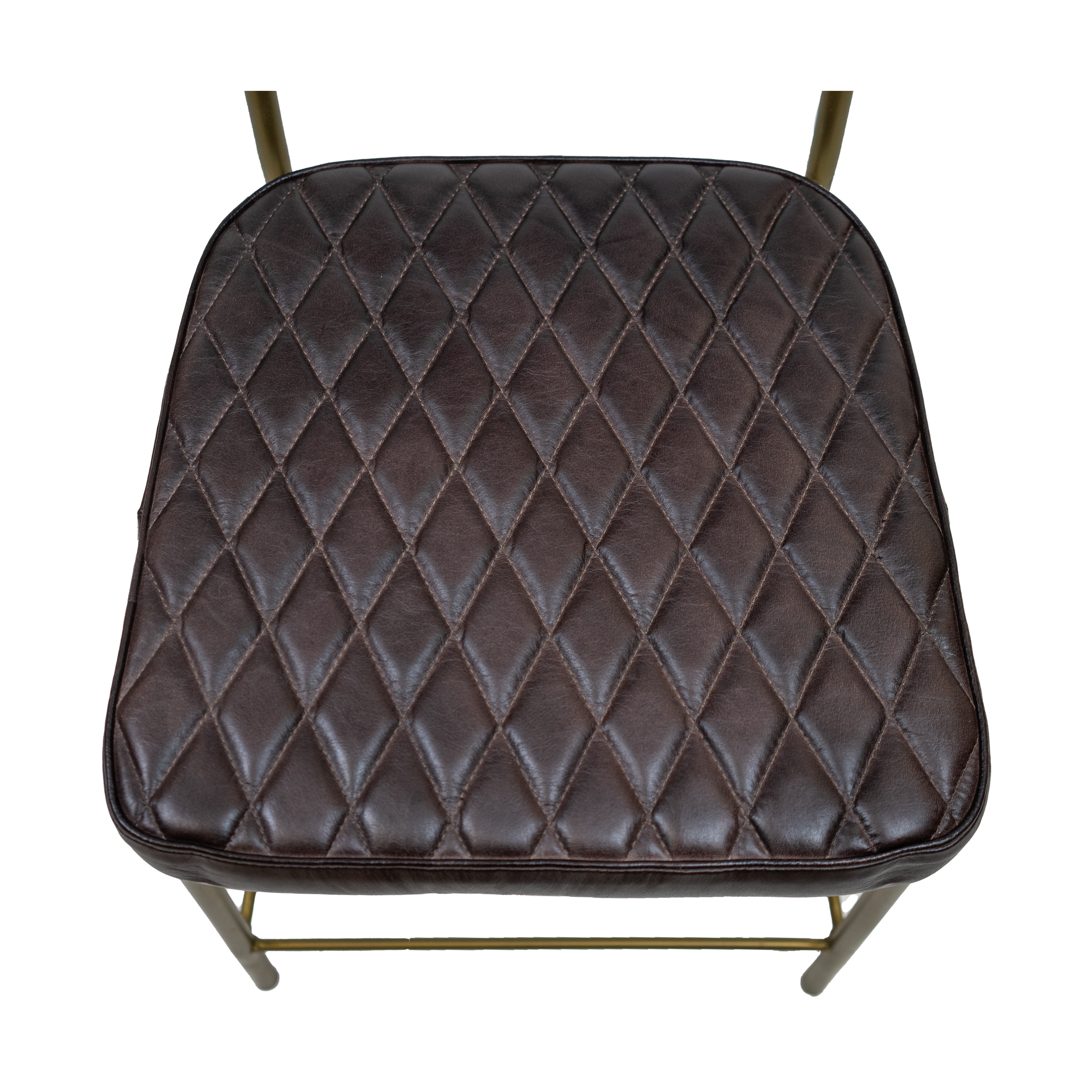 Vega Dining Chair Genuine Leather Seating - Tan