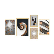 Tribeca Set of 5 Alloy Matt - Golden Frame Wall Art