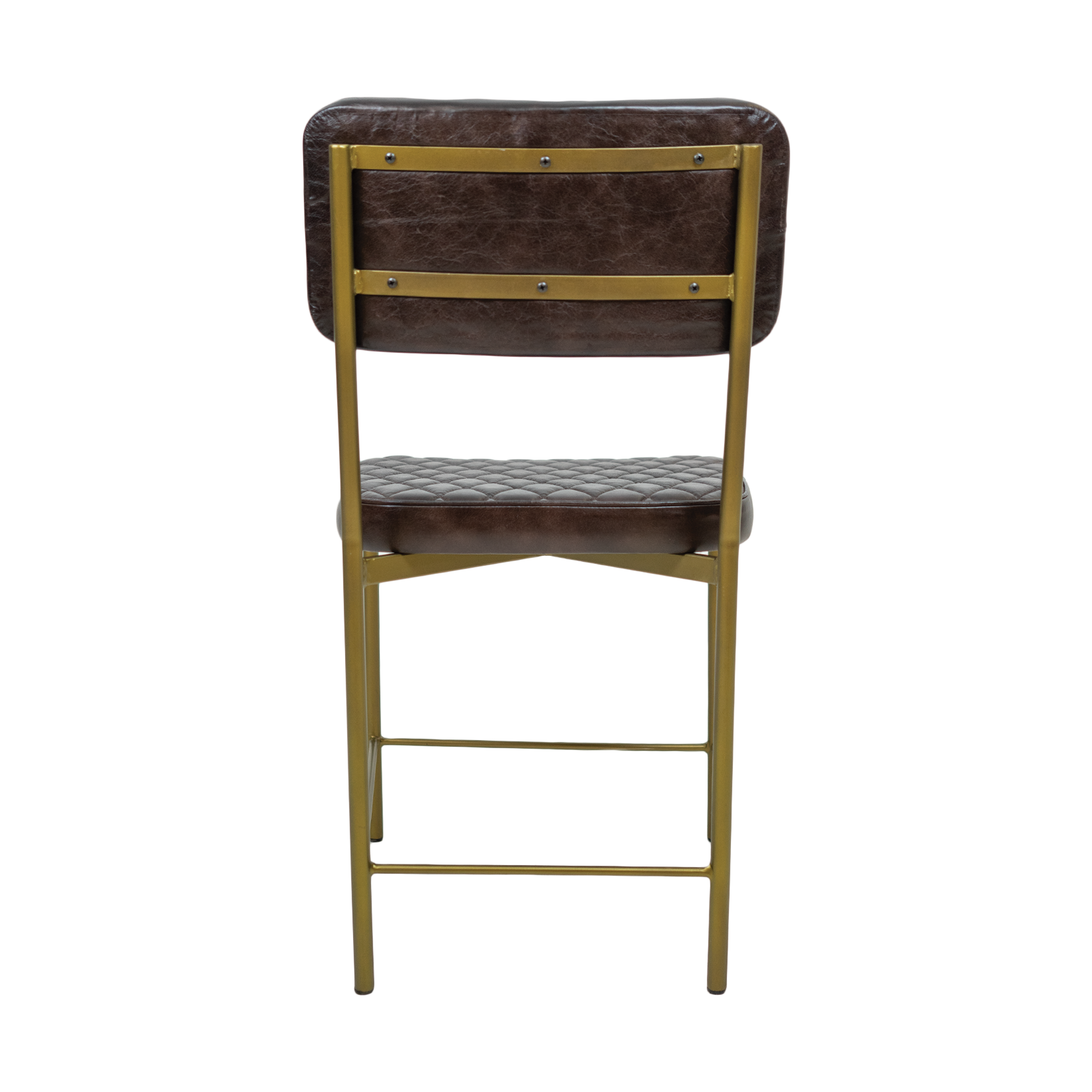 Vega Dining Chair Genuine Leather Seating - Tan