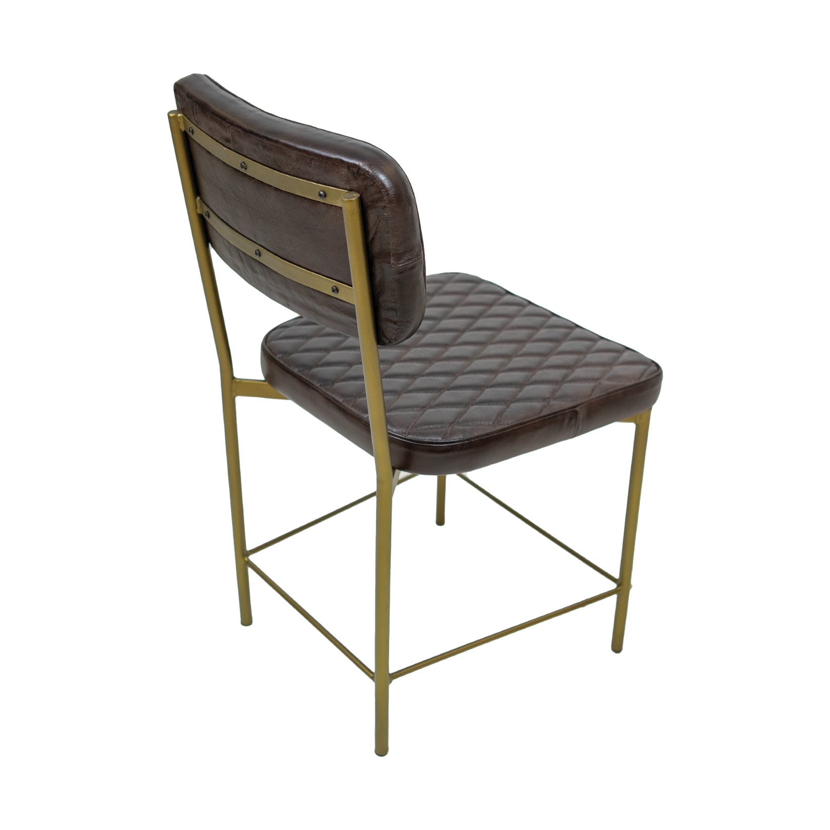 Vega Dining Chair Genuine Leather Seating - Tan