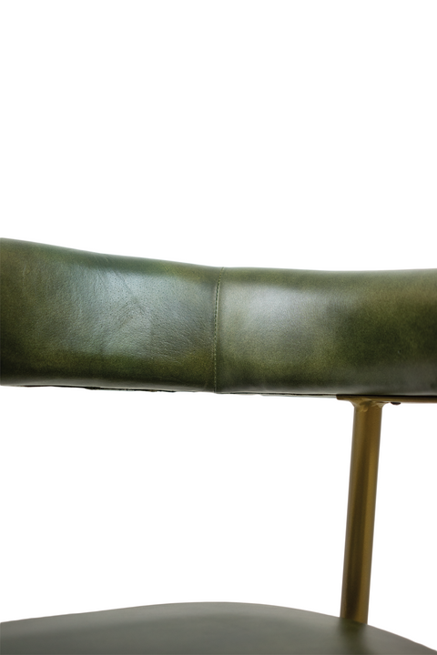 ATRIA DINING CHAIR Genuine Leather Seating - Green