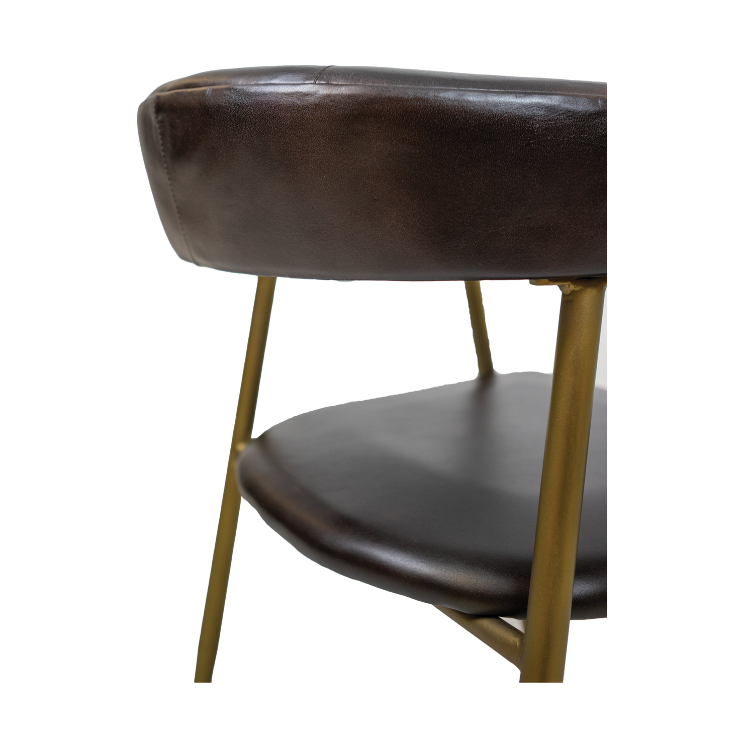 ATRIA DINING CHAIR Genuine Leather Seating - Brown