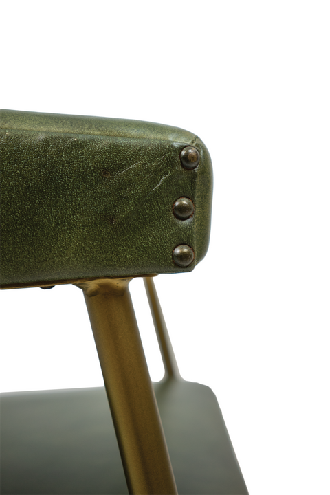 ATRIA DINING CHAIR Genuine Leather Seating - Green