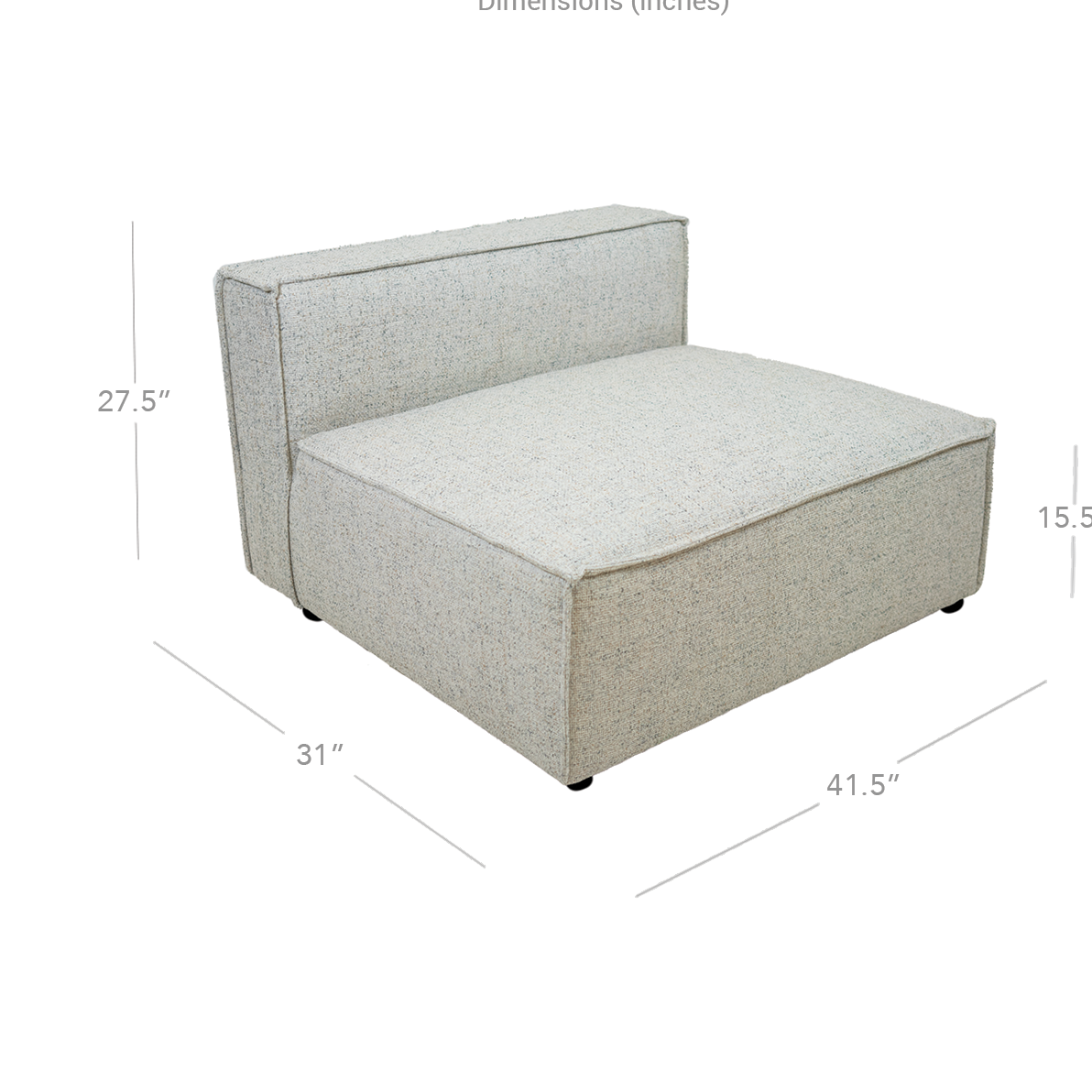 Phoebe Armless Chair - Quartz