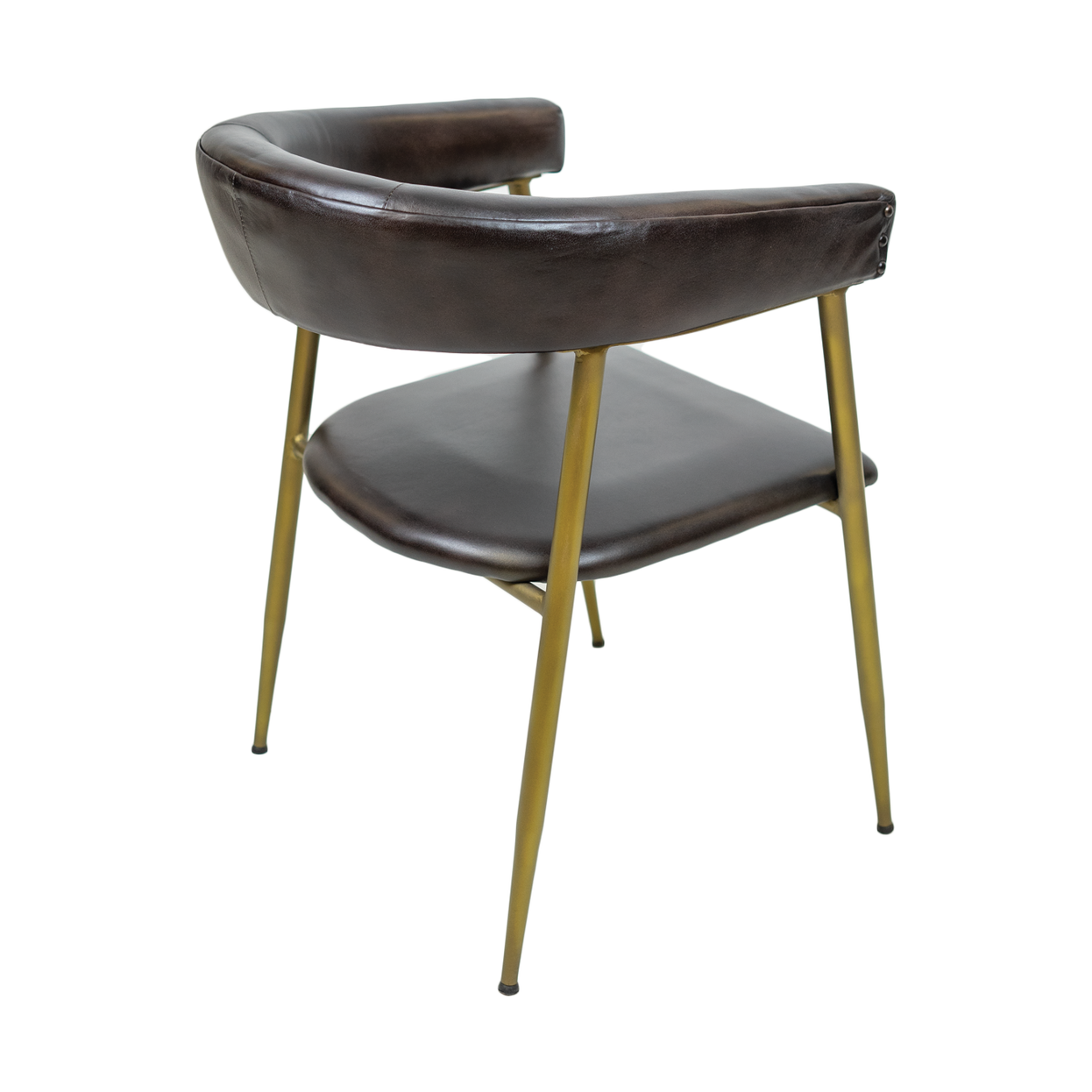 ATRIA DINING CHAIR Genuine Leather Seating - Brown