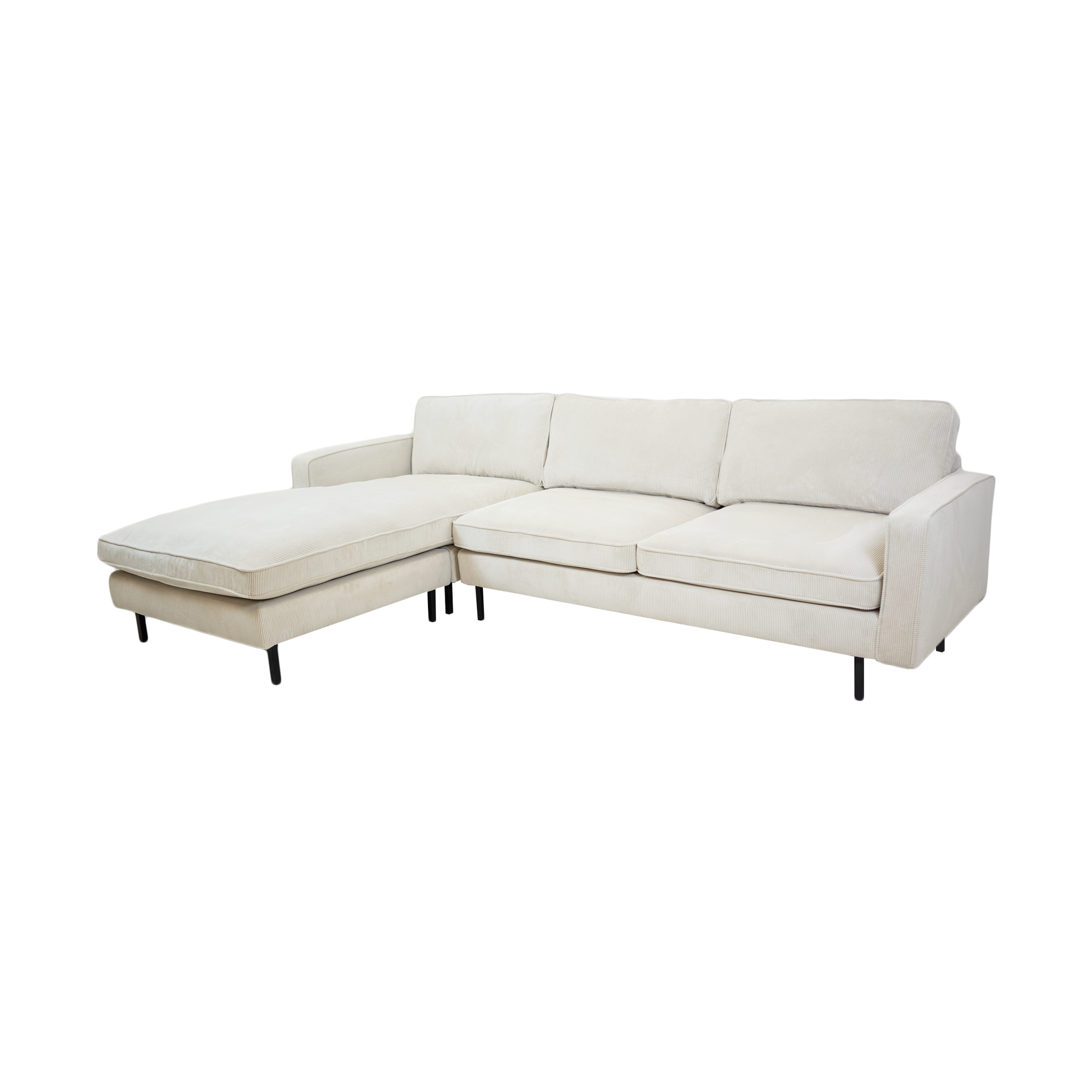 Fiona Reversible Sectional -Corduroy Ivory