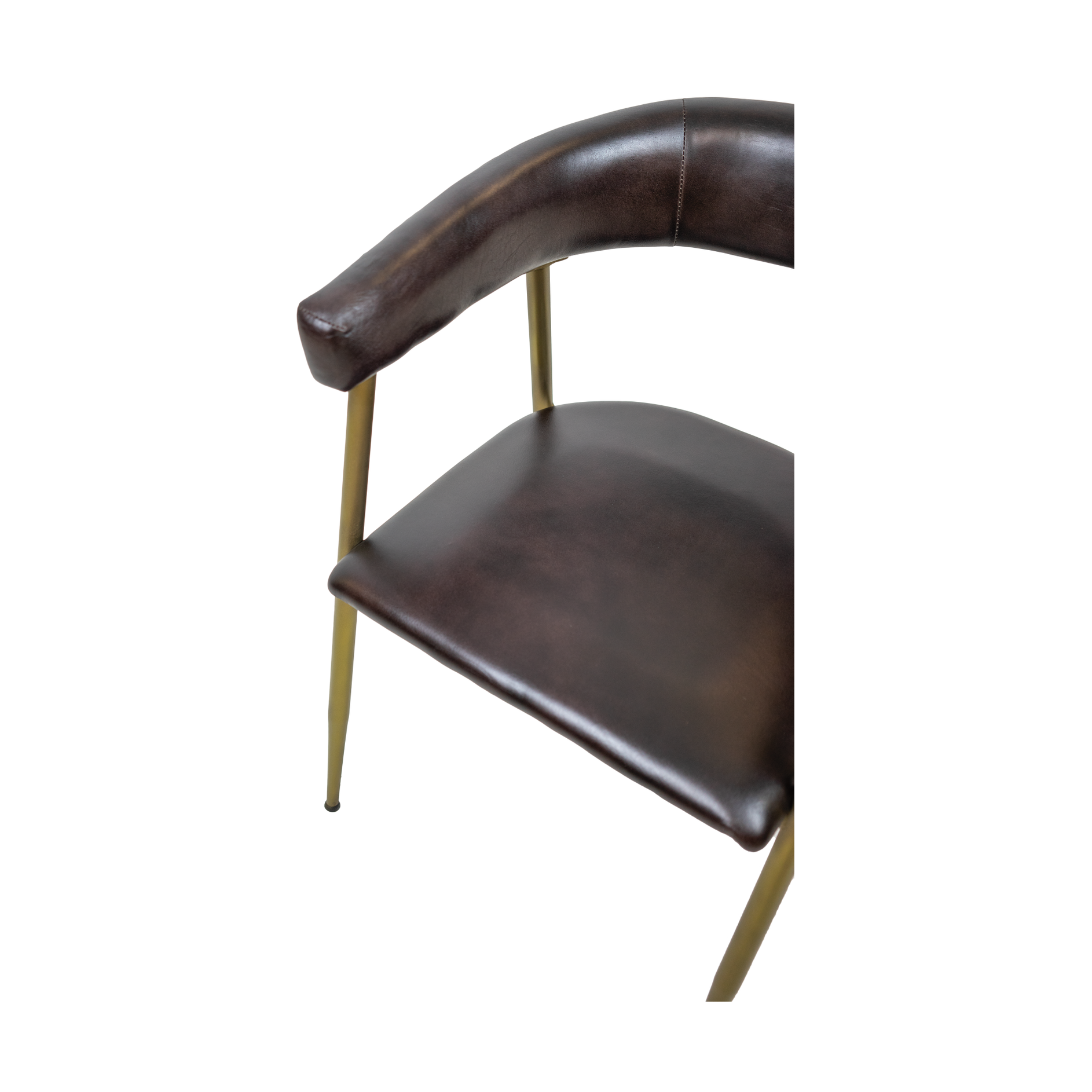 ATRIA DINING CHAIR Genuine Leather Seating - Brown