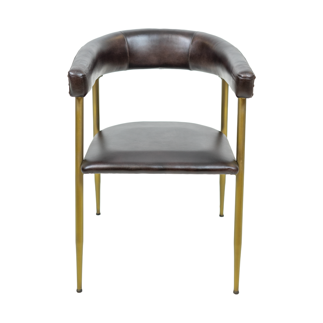 ATRIA DINING CHAIR Genuine Leather Seating - Brown