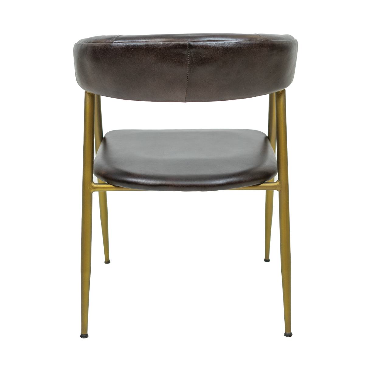 ATRIA DINING CHAIR Genuine Leather Seating - Brown