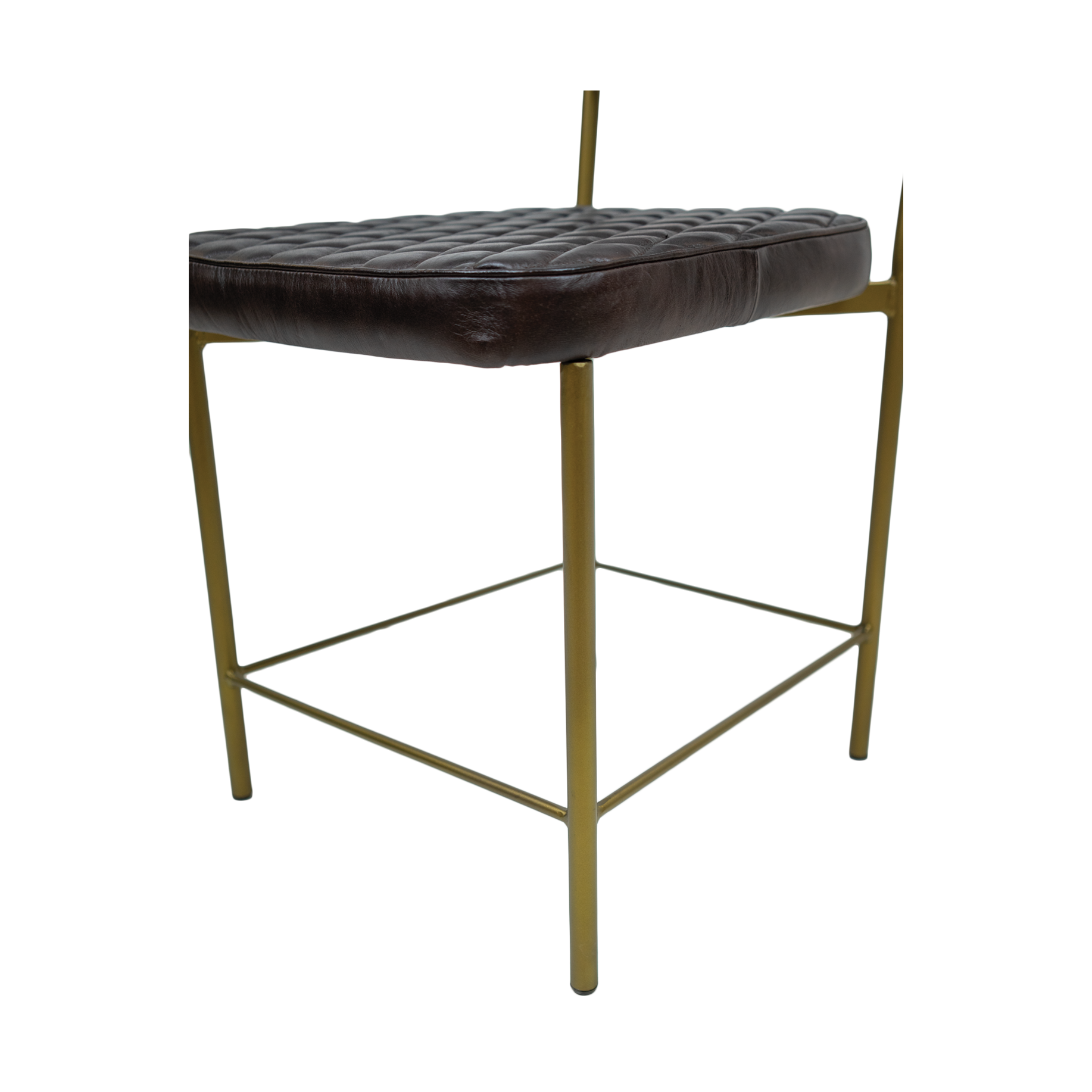 Vega Dining Chair Genuine Leather Seating - Tan