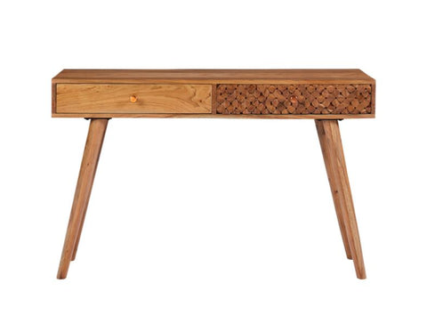 2-Drawer Console Table Natural Brown