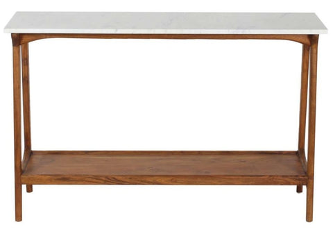 Reeve Mid Century Marble top Console Table