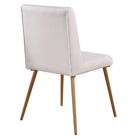 Eleanor Dining Table/ Cream Velvet Dining Chair 5 Piece Set