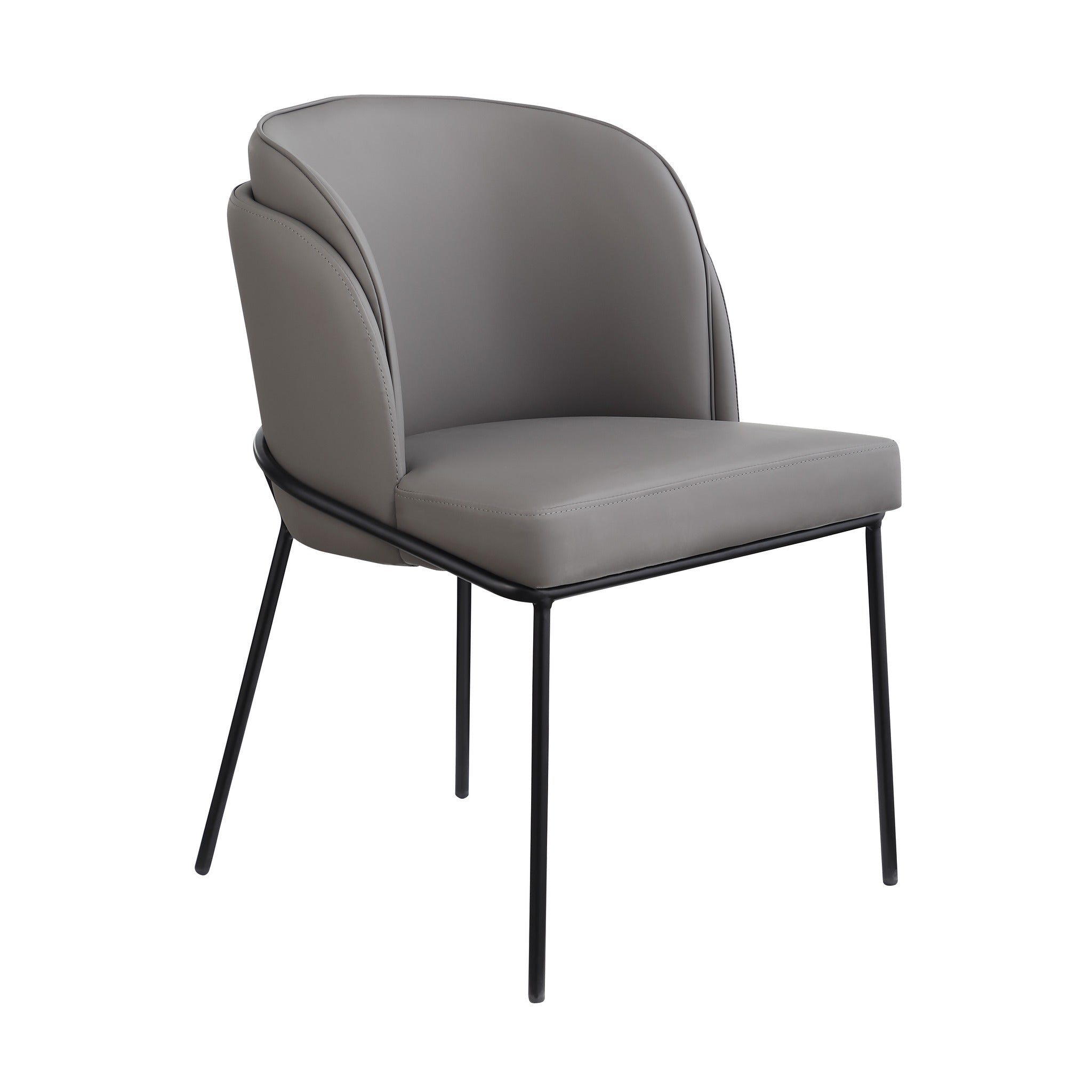 Angelo Faux Leather Dining Chair - Grey – Accents@Home