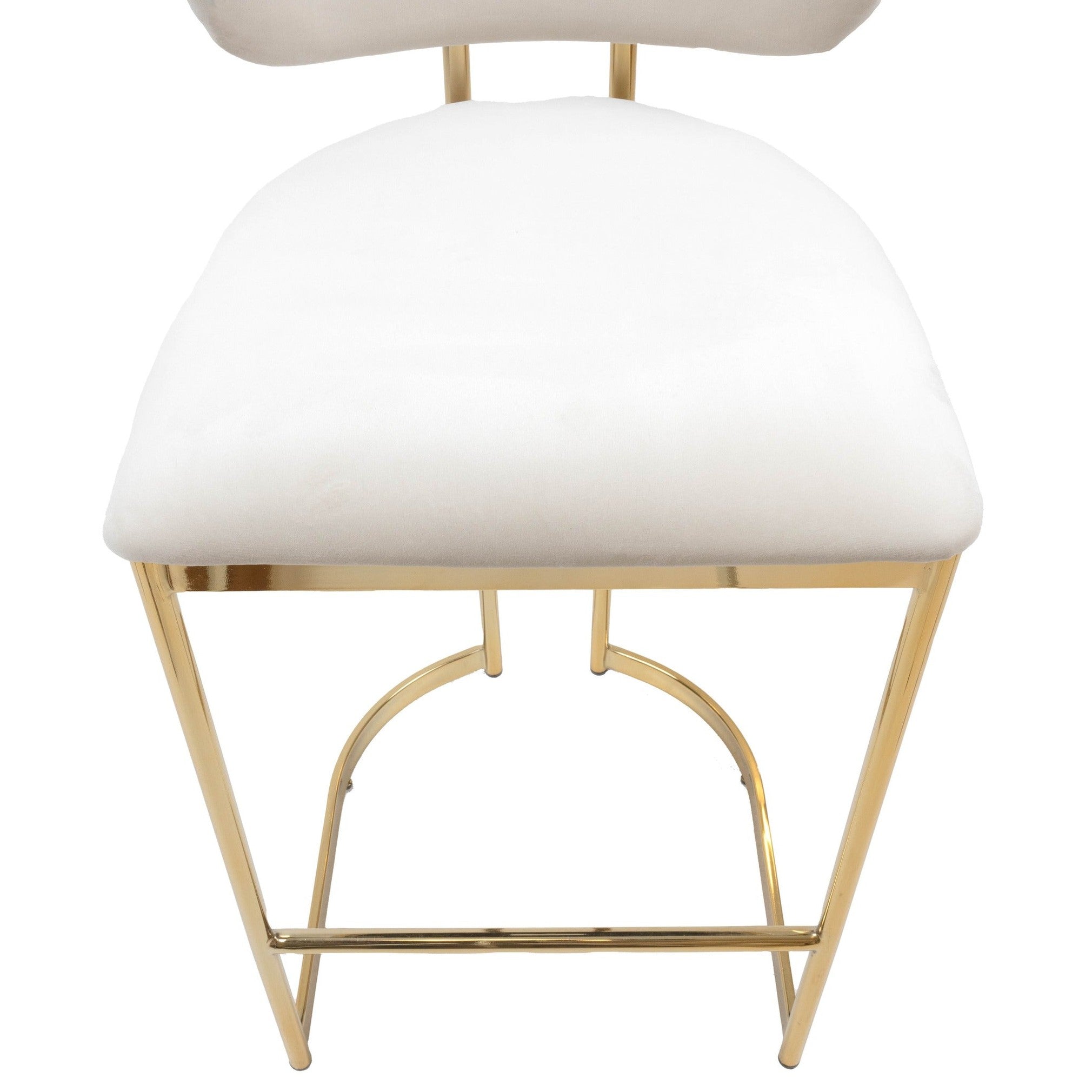 Aiden Gold & Cream Velvet Counter Height Stool