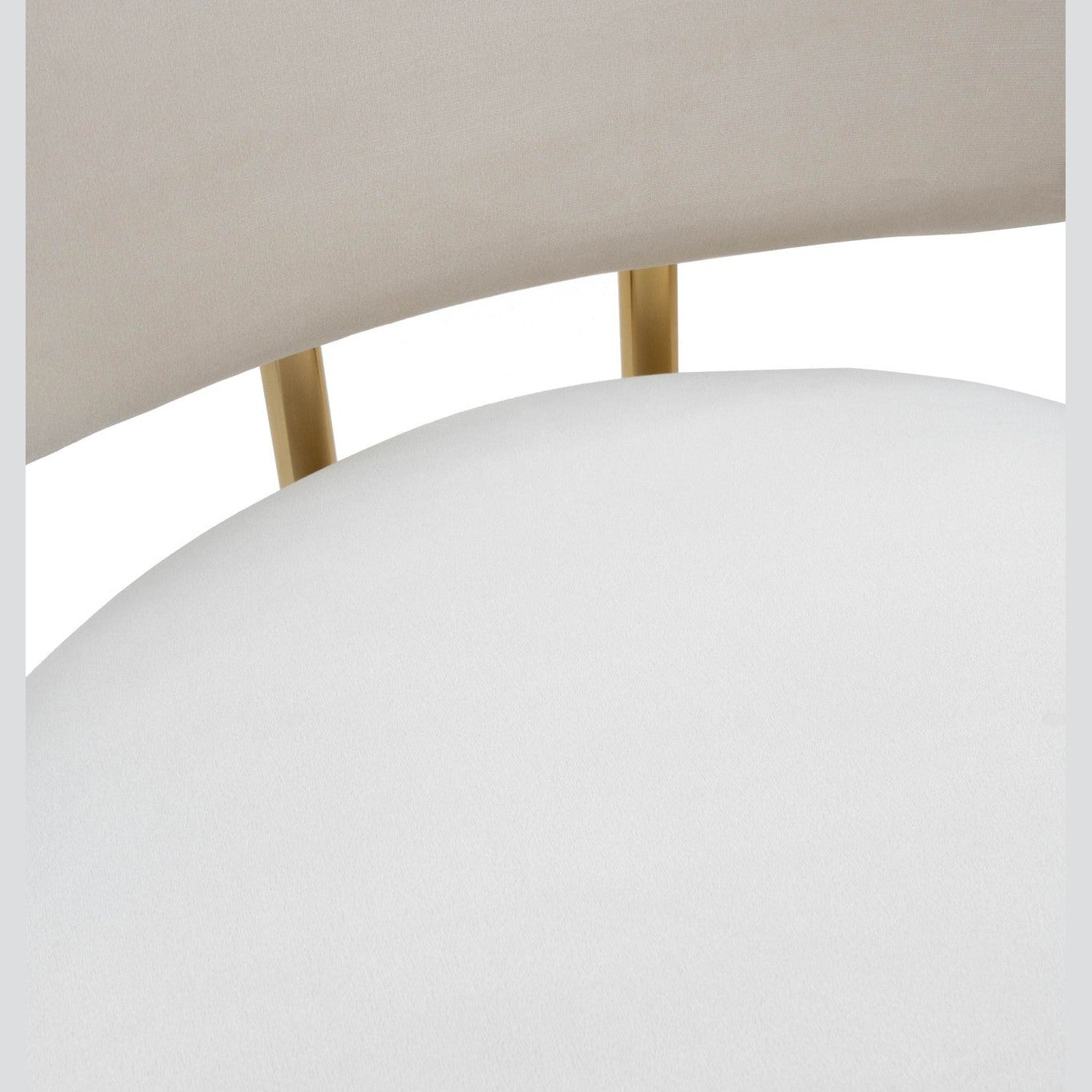 Aiden Gold & Cream Velvet Counter Height Stool