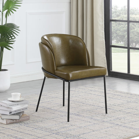 Angelo Faux Leather Dining Chair - Olive