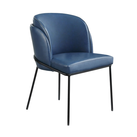 Angelo Faux Leather Dining Chair - Navy