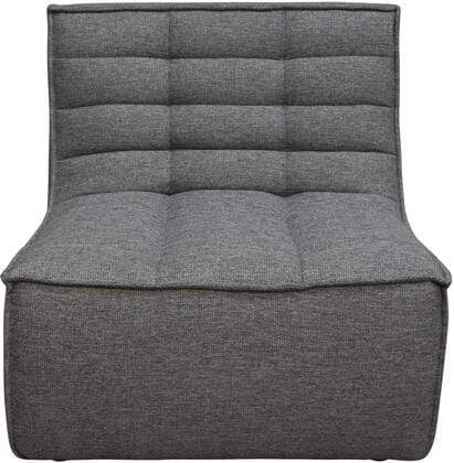 Floor Model Scoop Armless Chair - Grey/Blue