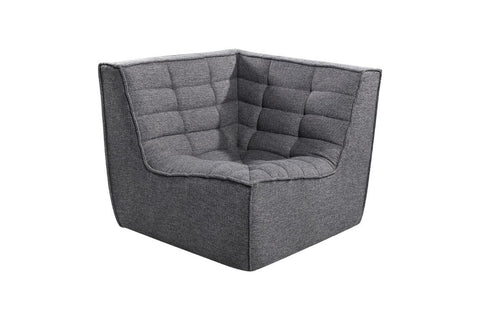slotary Living Room Scoop Corner Seat - Grey/Blue