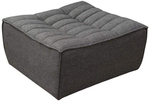 Scoop Square Ottoman - Charcoal