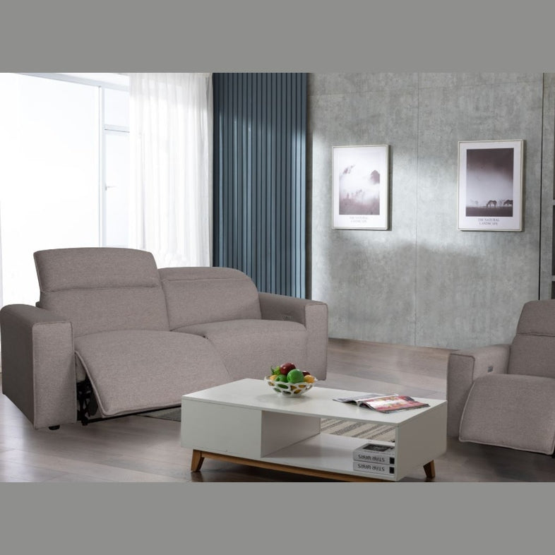 Regis Power Reclining Chair - Light Brown