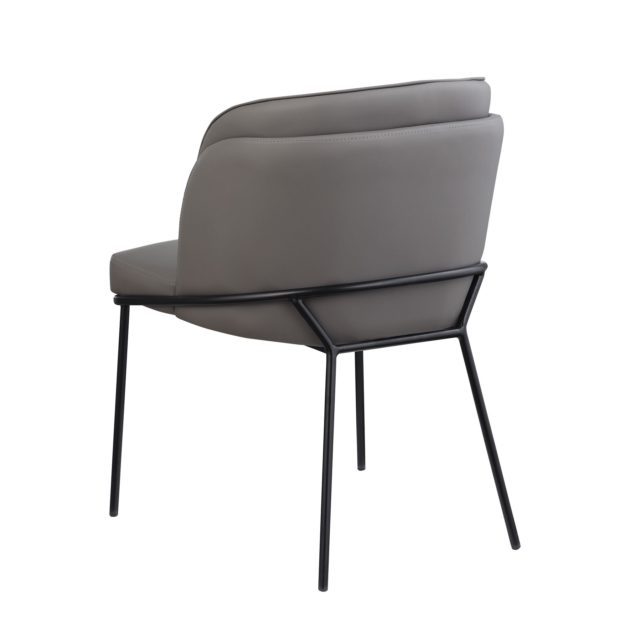 Angelo Faux Leather Dining Chair - Grey