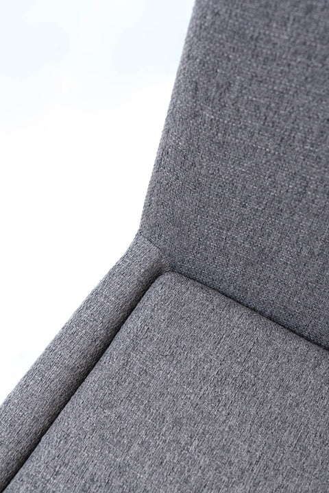 Adel Walnut Mid Century Dining Chair - Charcoal Grey