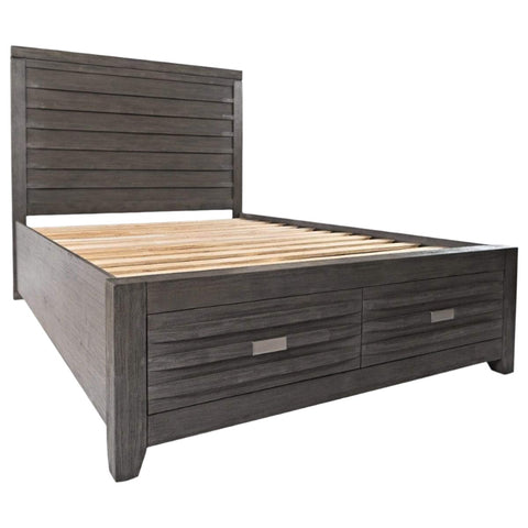 Altamonte King Panel Bed - Brushed Grey