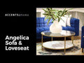 vendor-unknown Living Room Angelica Sofa-Blue (5349738709145)