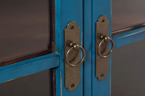 vendor-unknown Home Accents Aquitaine Accent Cabinet - Blue (5349668978841)