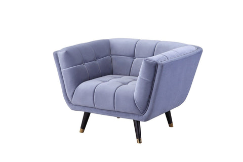 Floor Model Arca Mid Century Velvet  Chair - Grey