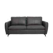 ARIEL GENUINE LEATHER SOFA - GREY