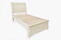 vendor-unknown Bed Room Avignon Twin Panel Bed - white 1617-63 (5349718327449)