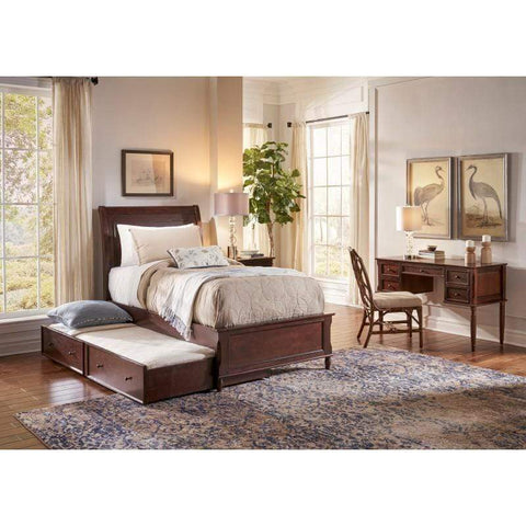 vendor-unknown Bed Room Avignon Twin Panel Bed with Trundle Bed (5349522735257)