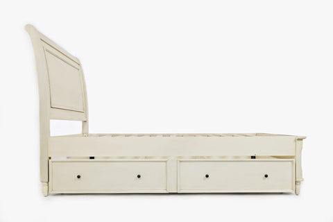 vendor-unknown Bed Room Avignon Youth Twin Panel Bed - White (5349718261913)