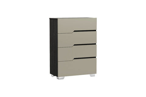 Benson Grey/ Brown Glossy Finish Bedroom Chest