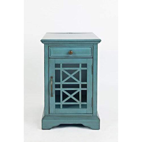 vendor-unknown Living Room Craftsman chairside table blue (5349703123097)