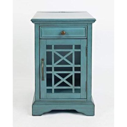vendor-unknown Living Room Craftsman chairside table blue (5349703123097)