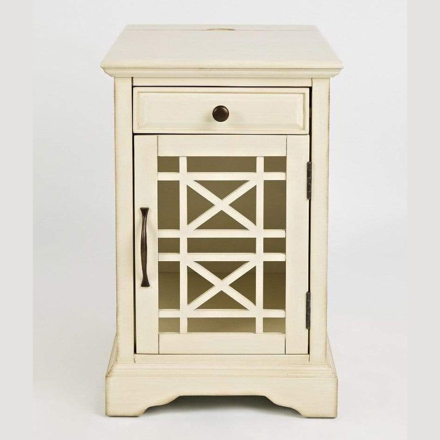 vendor-unknown Living Room Craftsman chairside table Cream (5349703123097)
