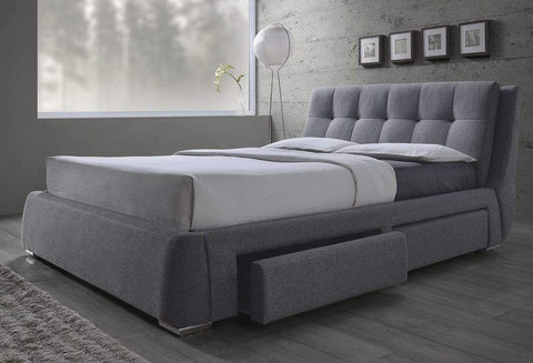vendor-unknown Bed Room Fenbrook Transitional Grey Eastern Bed - Queen (5349869125785)