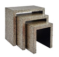 vendor-unknown Living Room Global Archive Capiz Basket Weave Nesting Tables  (Set of 3) (5349708300441)