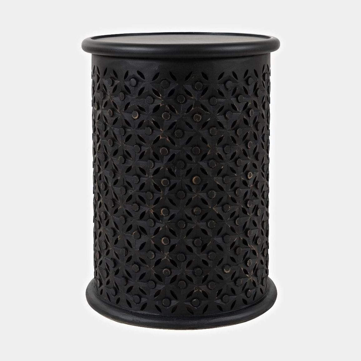 Global Archive Drum Table - Antique Black