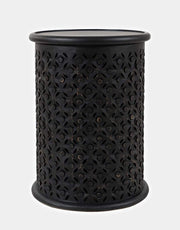 Global Archive Drum Table - Antique Black