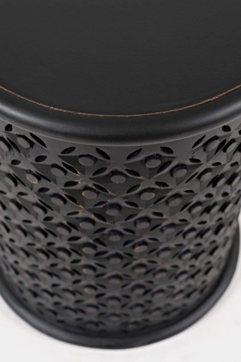 Global Archive Drum Table - Antique Black