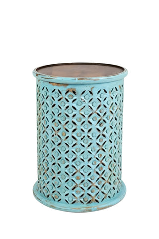 Global Archive Drum Table - Turquoise