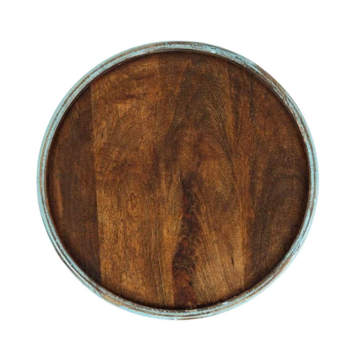 vendor-unknown Living Room Global Archive Drum Table - Turquoise (5349708562585)