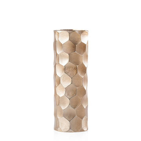 vendor-unknown Home Accents Linus Chiseled Brushed Cylinder Vase Medium (5349674156185)