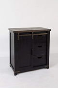 vendor-unknown Home Accents Madison County 32''  Barn Door Accent Cabinet -Vintage Black (5349685624985)